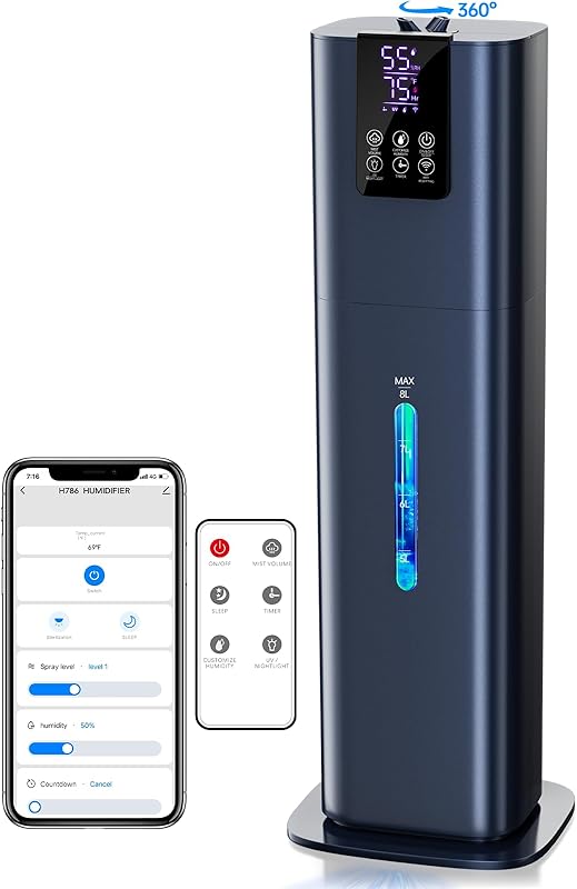 Hiswelle Humidifiers Bedroom Diffuser Ambient Humidifier 1